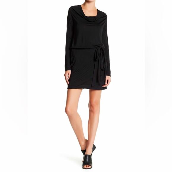 HAUTE HIPPIE Womens Backless Draped Neck Long Sleeve Bodycon Mini Jersey Dress - Picture 6 of 7